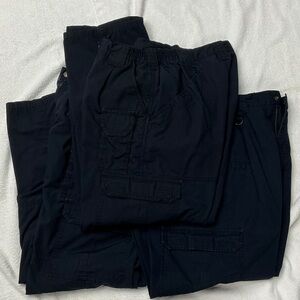 5.11 Tactical Men's Navy Black Cargo Pants with Elastic Waist